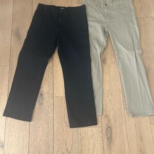 Place Men's Black and Tan Chinos